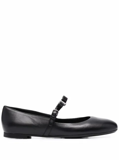 Ferragamo Lizz leather ballerina shoes