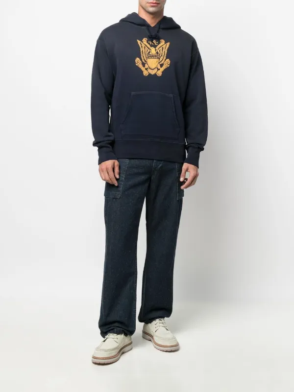 Ralph Lauren RRL Logo Print Hoodie 