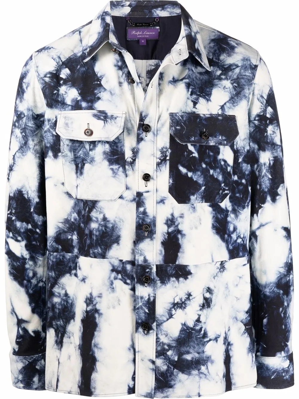 

Ralph Lauren Purple Label sobrecamisa con estampado tie-dye - Azul