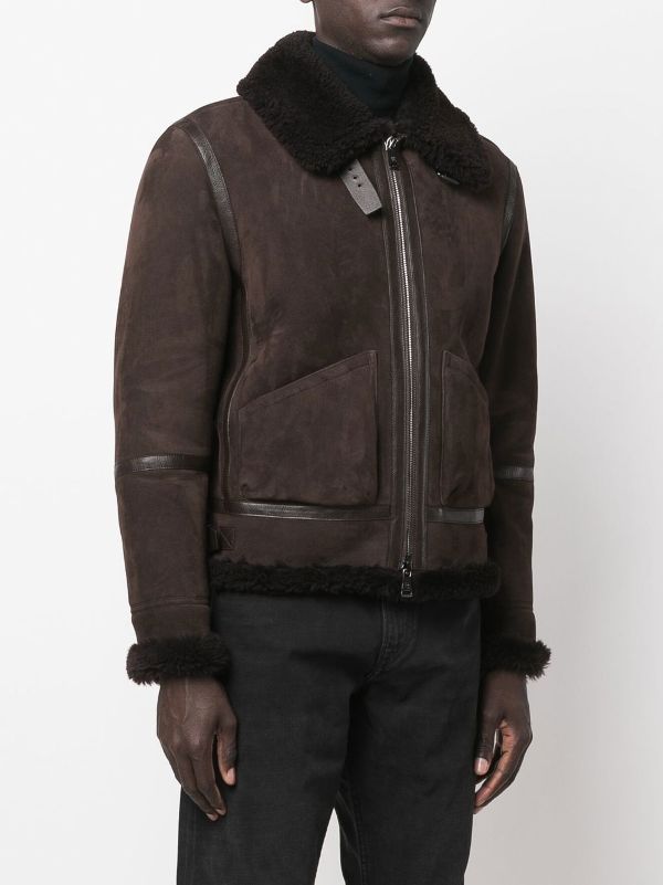 ralph lauren purple label shearling jacket