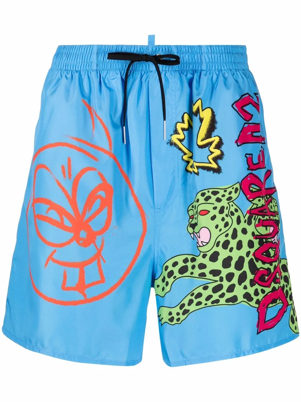 

Dsquared2 shorts de playa con logo en espray - Azul