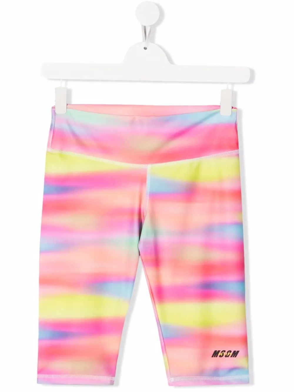 

MSGM Kids TEEN tie-dye logo-print cycling shorts - Pink