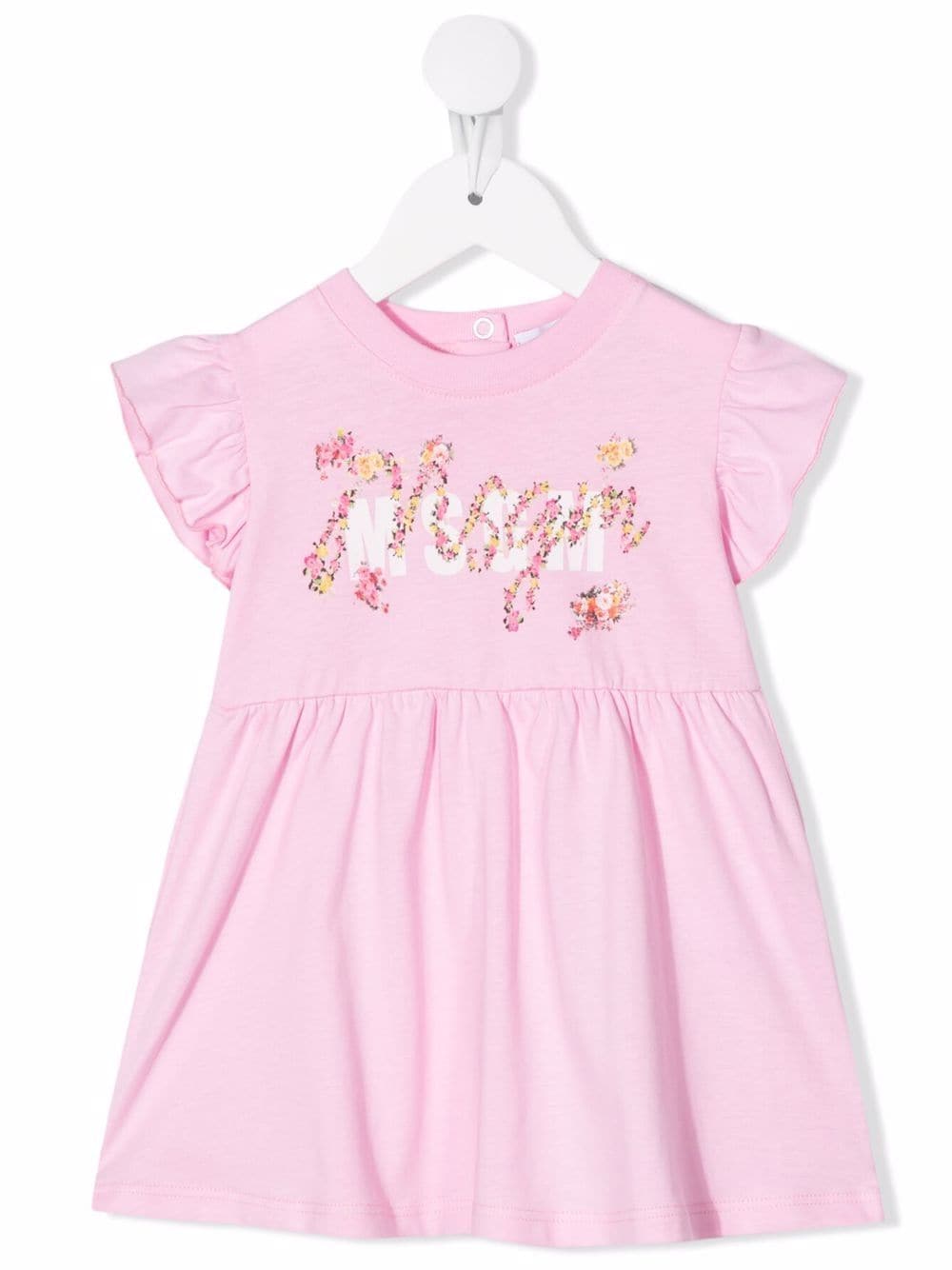 

MSGM Kids vestido con logo estampado - Rosado