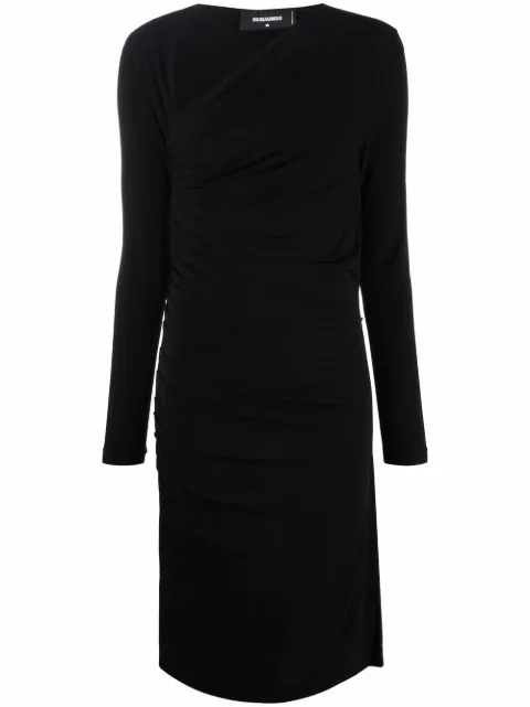 DSQUARED2 asymmetric-neck ruched dress Women