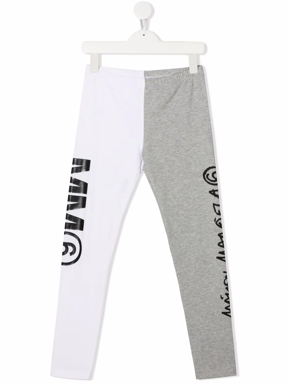 Image 1 of MM6 Maison Margiela Kids logo-print panelled trousers