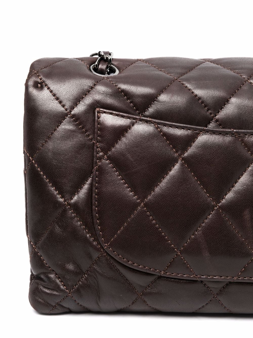Chanel Pre-owned 2011 Classic Flap Shoulder Bag - Brown