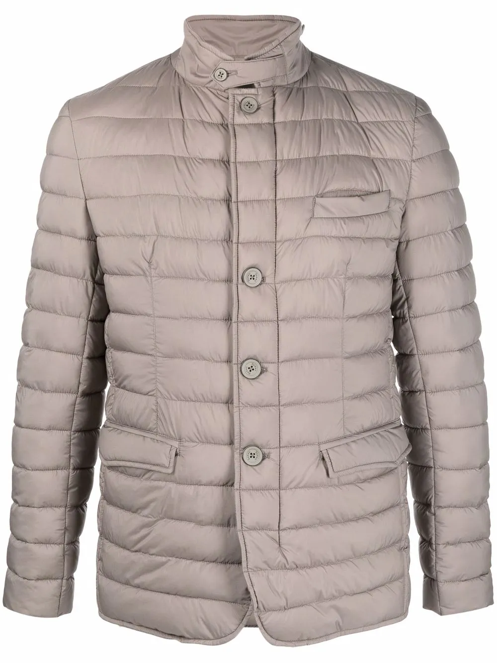 

Herno high-neck buttoned padded jacket - Grey