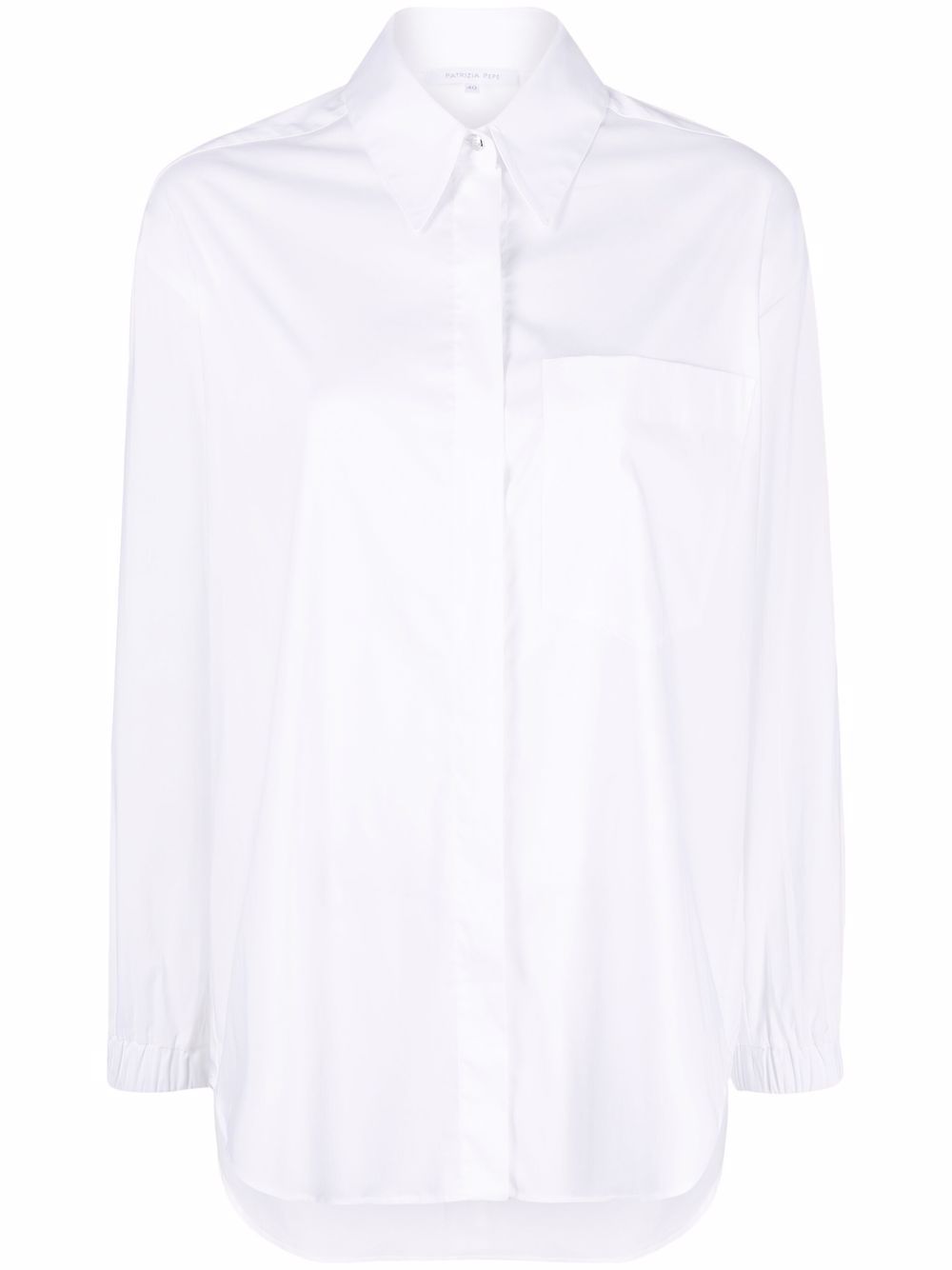 

Patrizia Pepe camisa con bolsillo de parche - Blanco