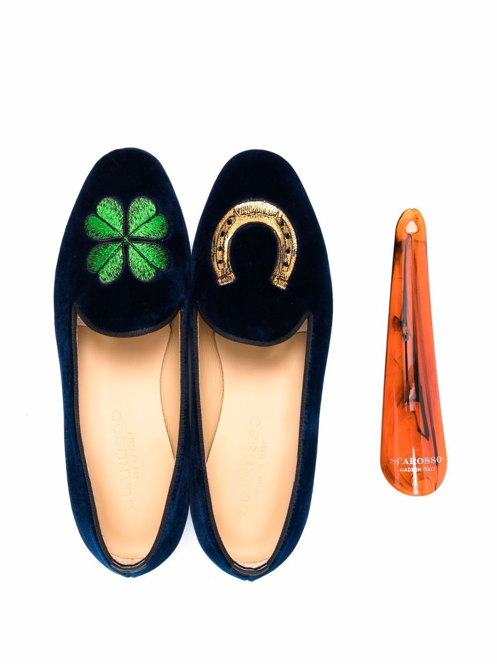 фото Scarosso myrtle embroidered velvet loafers