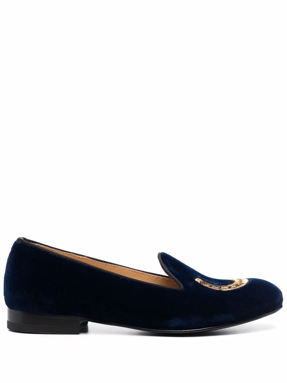 Scarosso Myrtle Embroidered Velvet Loafers - Farfetch