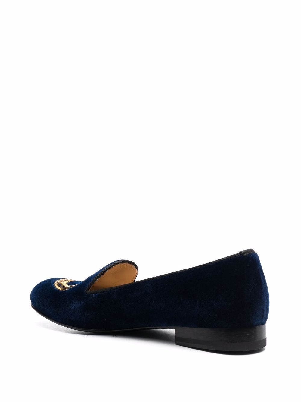 фото Scarosso myrtle embroidered velvet loafers