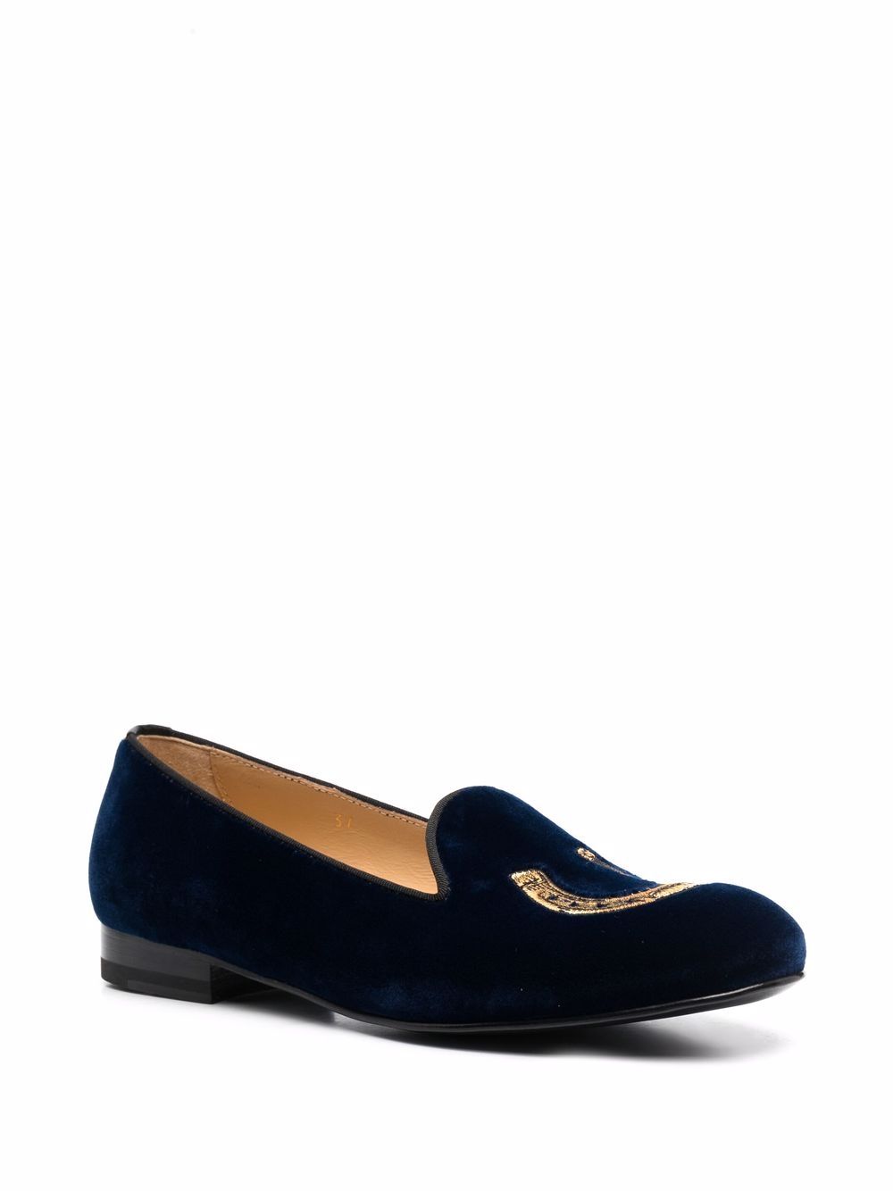 фото Scarosso myrtle embroidered velvet loafers