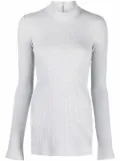 Helmut Lang ribbed-knit long-sleeve top - Grey