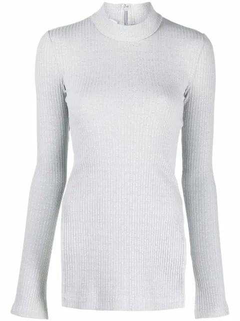 Helmut Lang top tejido de canalé 