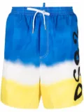 DSQUARED2 spray-paint print swim shorts - Blue