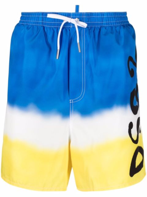 DSQUARED2 spray-paint print swim shorts Men