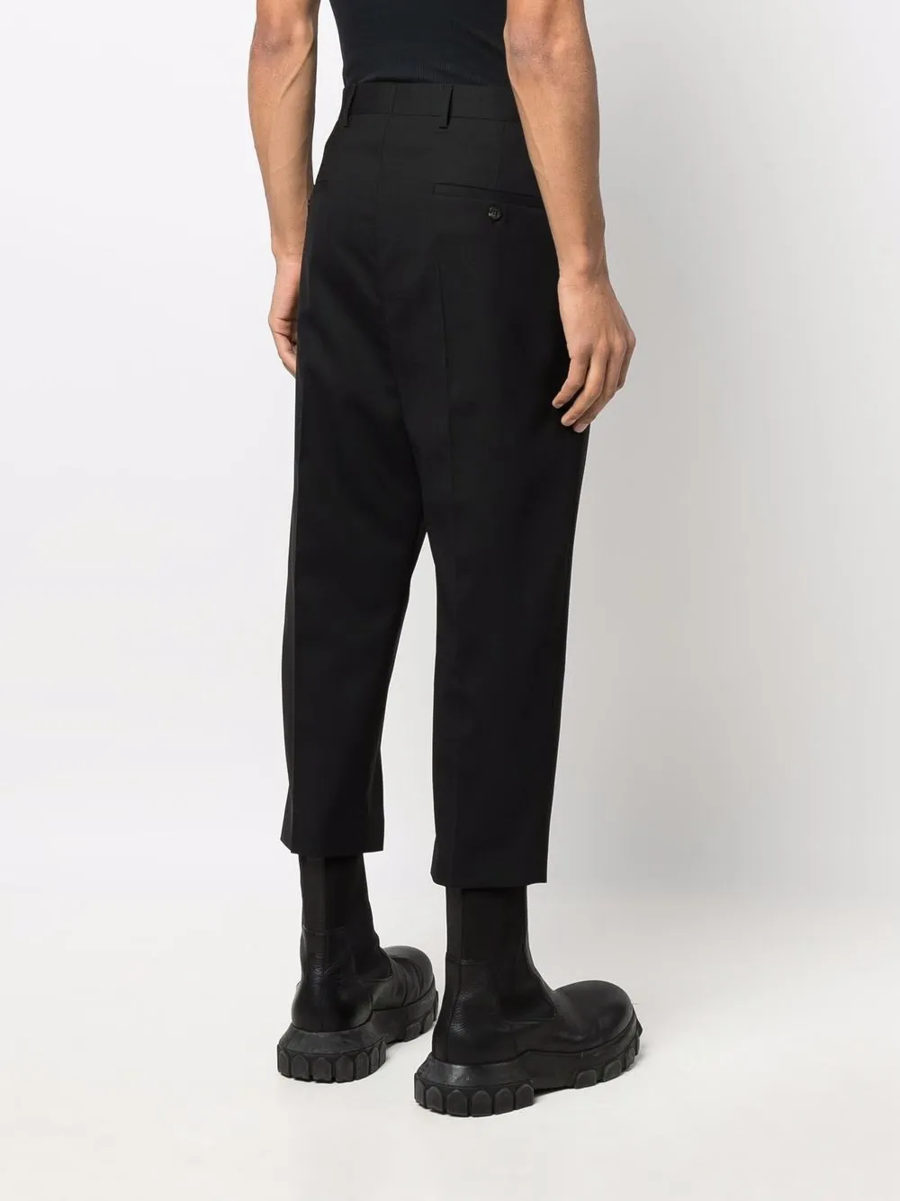 фото Rick owens укороченные брюки строгого кроя