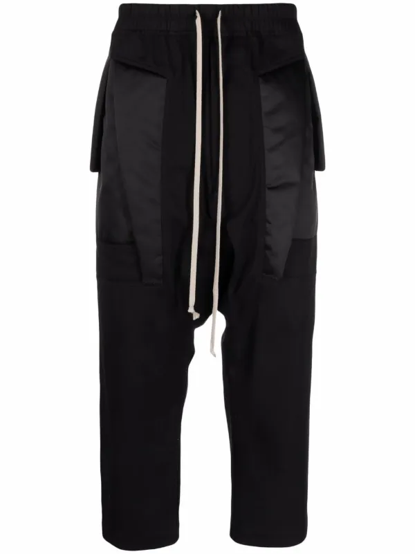 Shop Rick Owens drawstring-waist drop 