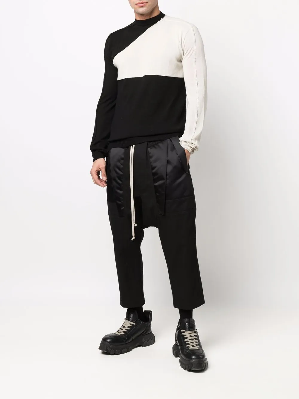 фото Rick owens брюки с кулиской и низким шаговым швом
