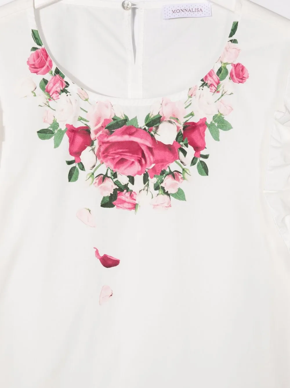 фото Monnalisa футболка с цветочным принтом