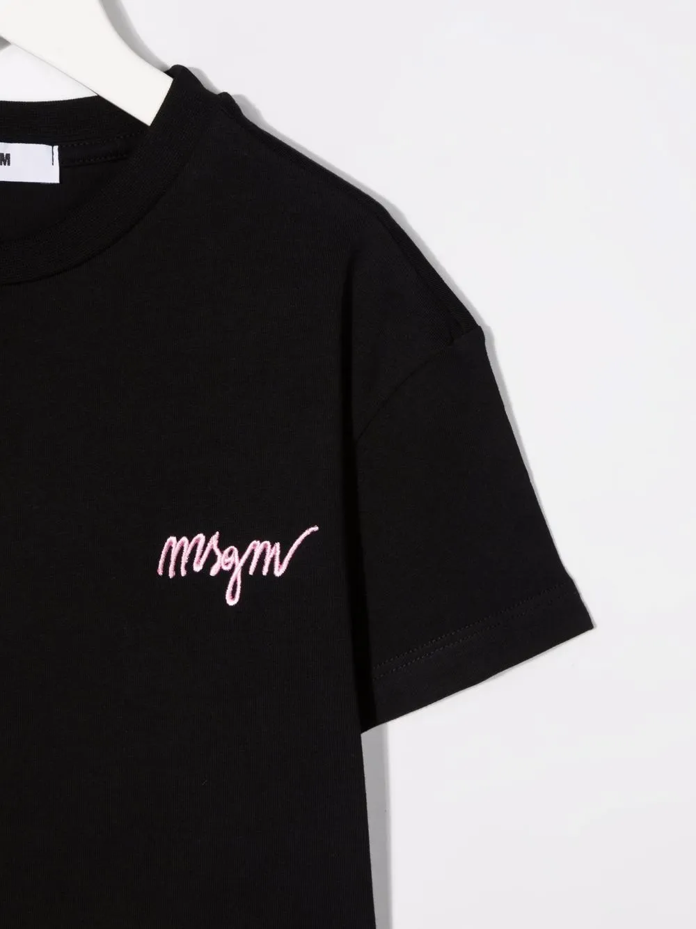 фото Msgm kids футболка с вышитым логотипом