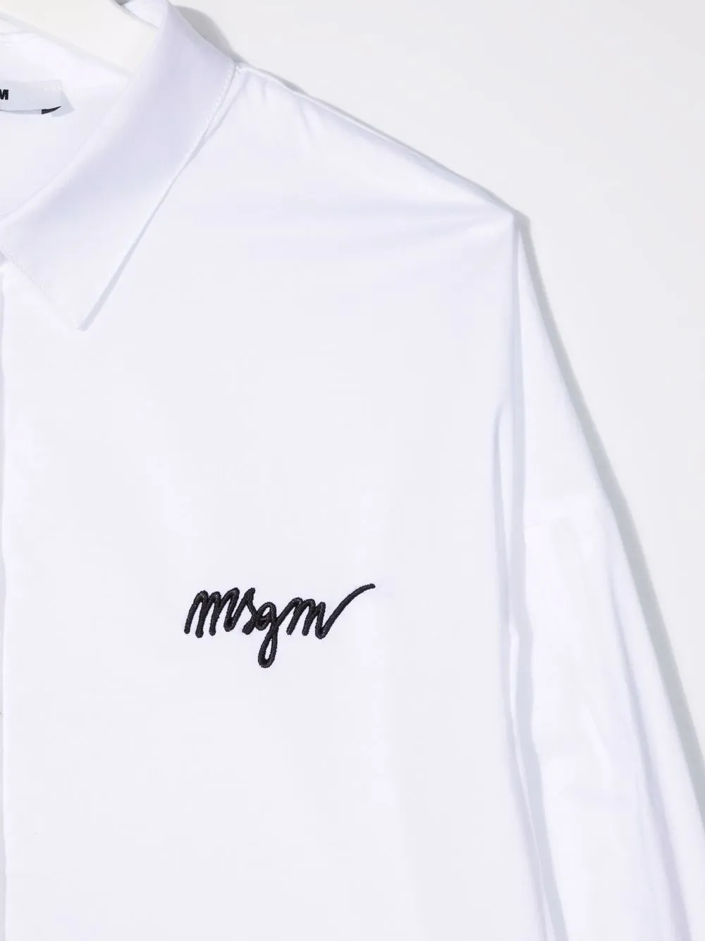 фото Msgm kids рубашка с длинными рукавами и вырезами