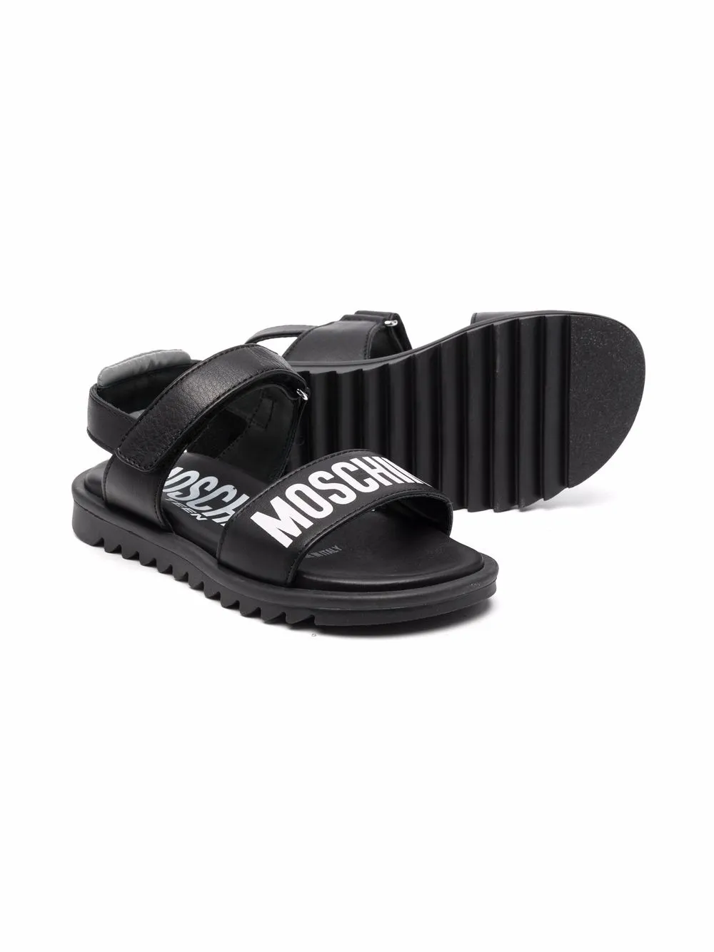 фото Moschino kids сандалии на липучках с логотипом