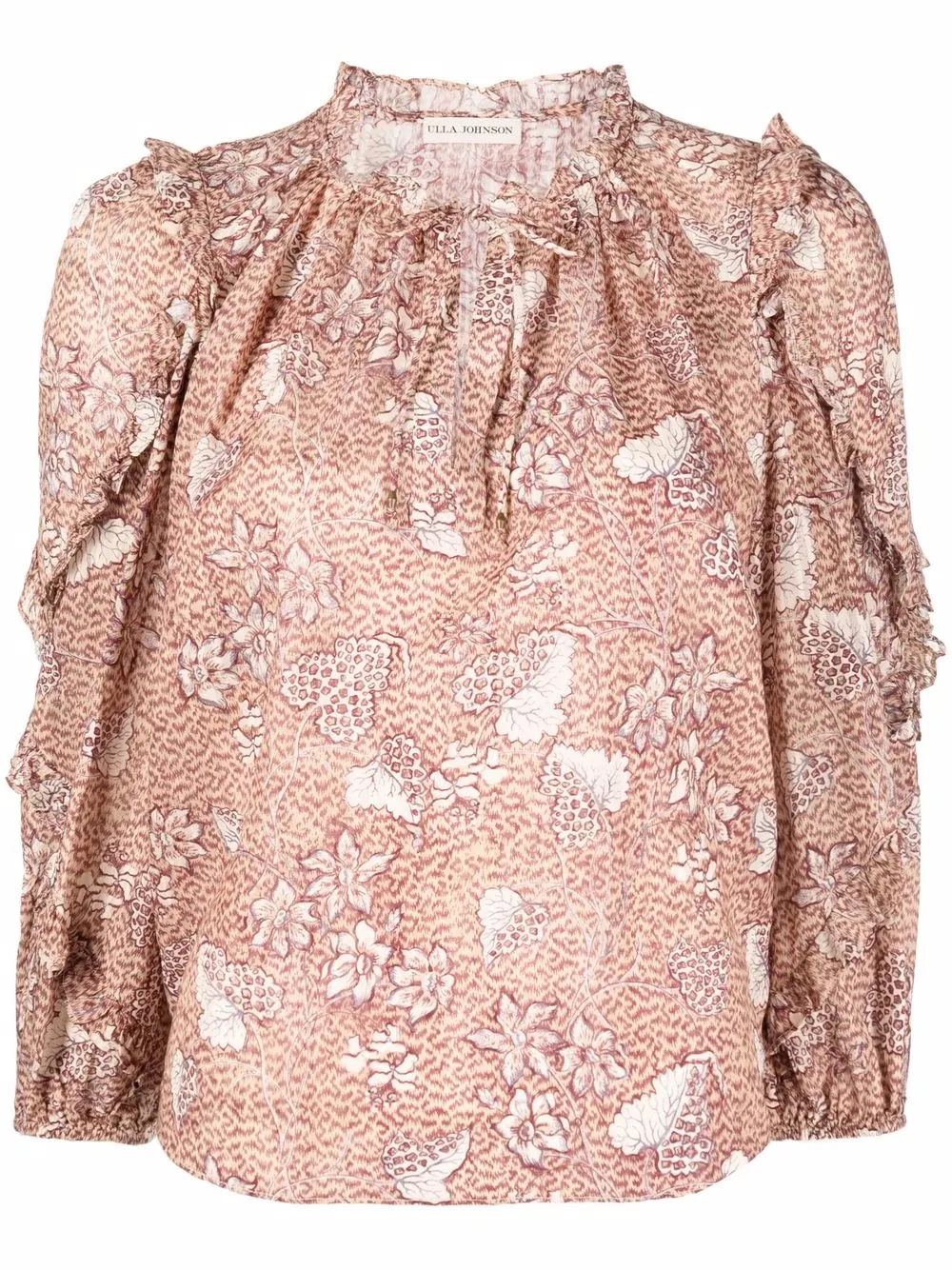 

Ulla Johnson blusa con estampado floral y volantes - Neutro