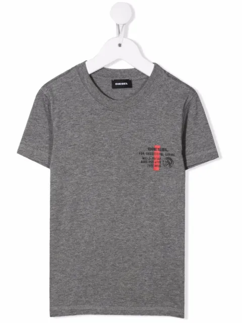 Diesel Kids Camiseta de algodão com estampa de logo