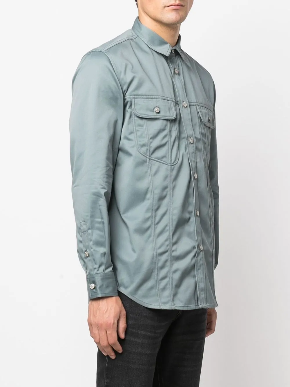  Diesel Jeanshemd Im Western Look   Grün 
