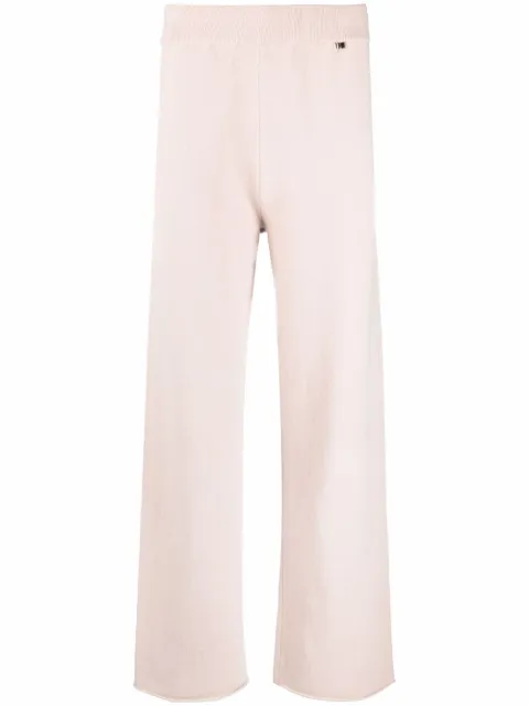 extreme cashmere pantalones tejidos rectos