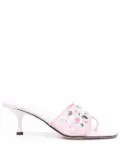 Sergio Rossi 75mm crystal-embellished sandals - Pink