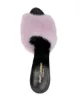 Saint Laurent trimmed open back sandals