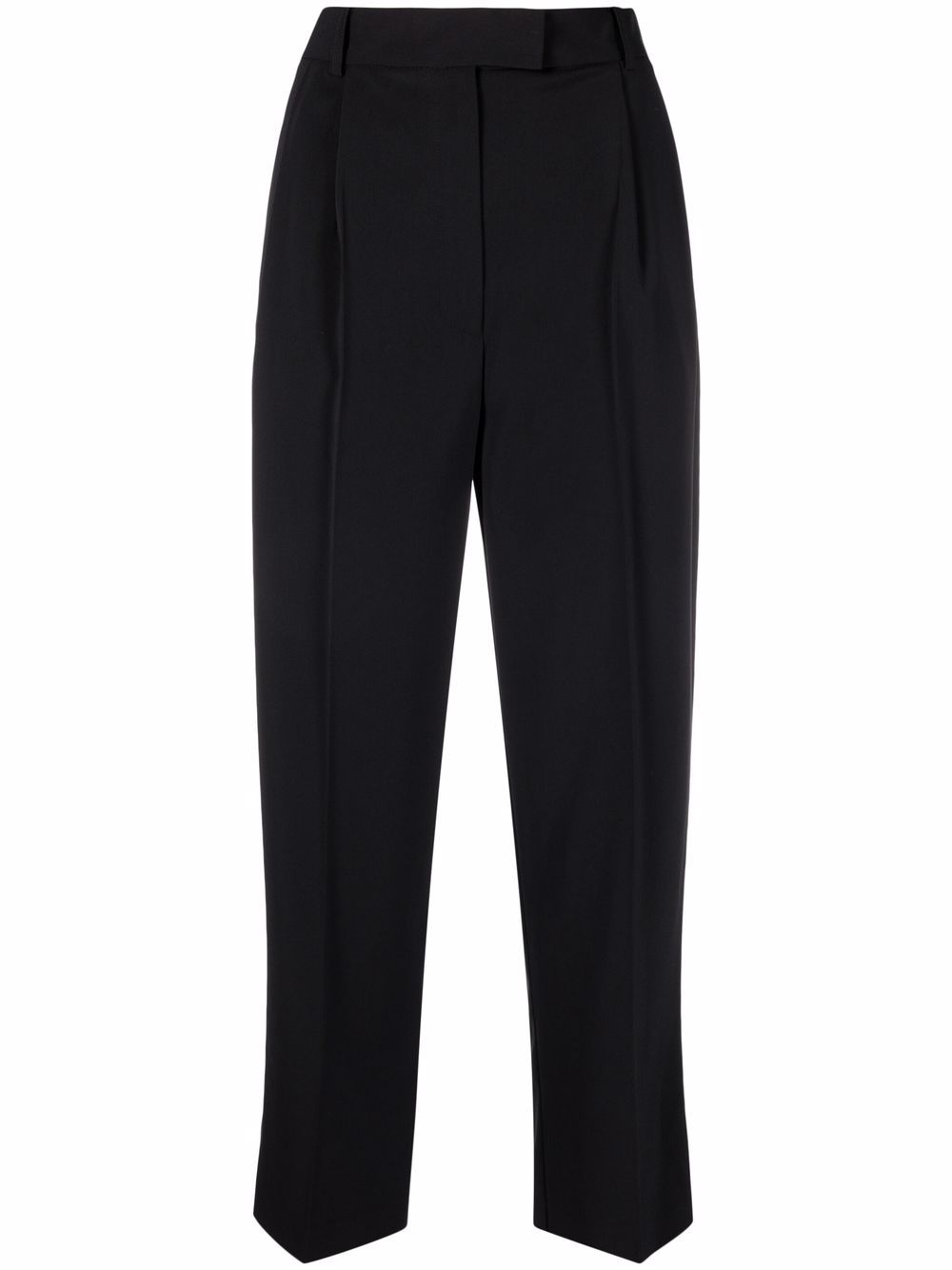 cropped high-waisted trousers