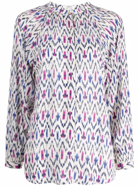 MARANT ÉTOILE geometric long-sleeve blouse 