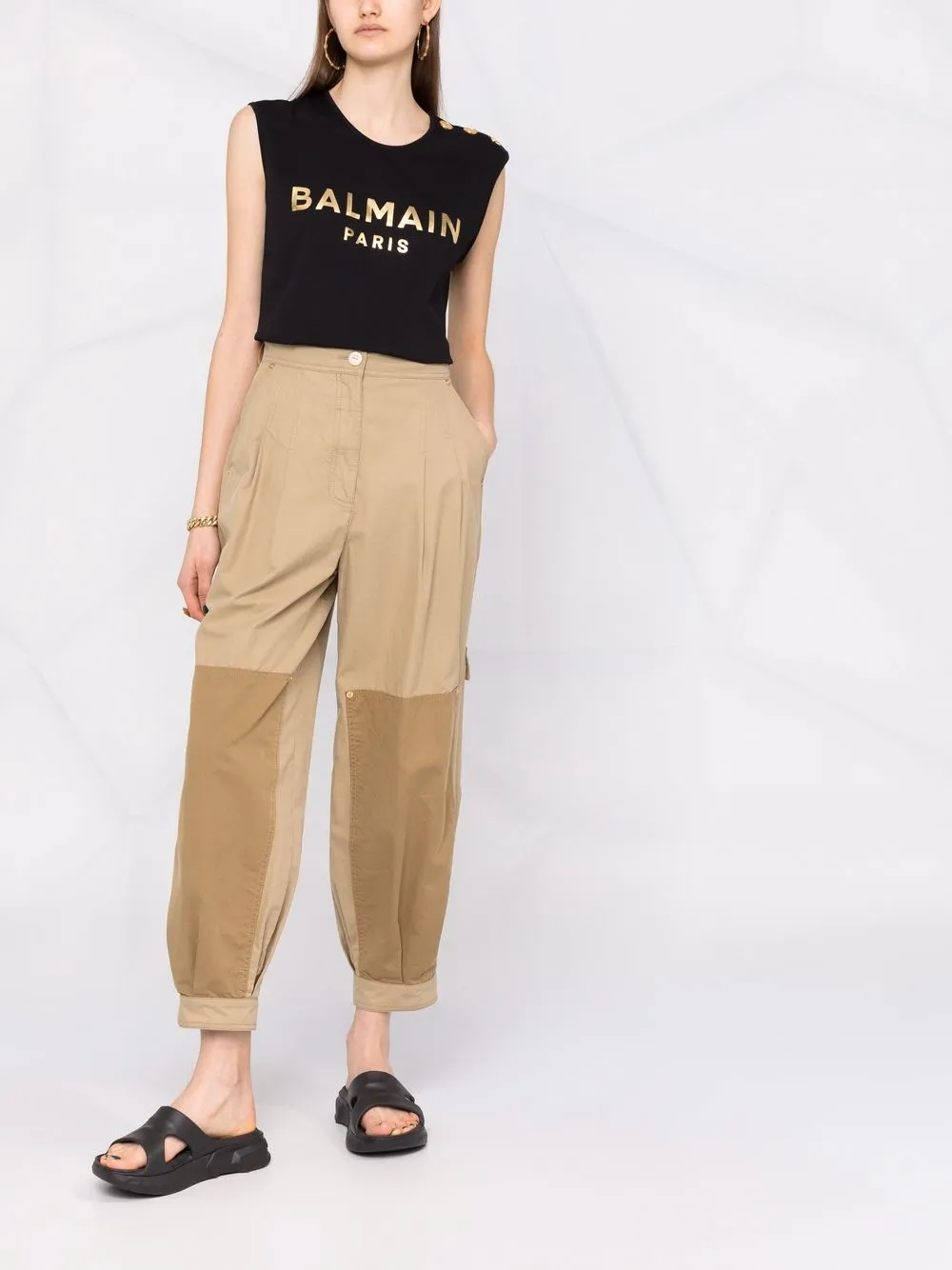 фото Balmain топ с логотипом