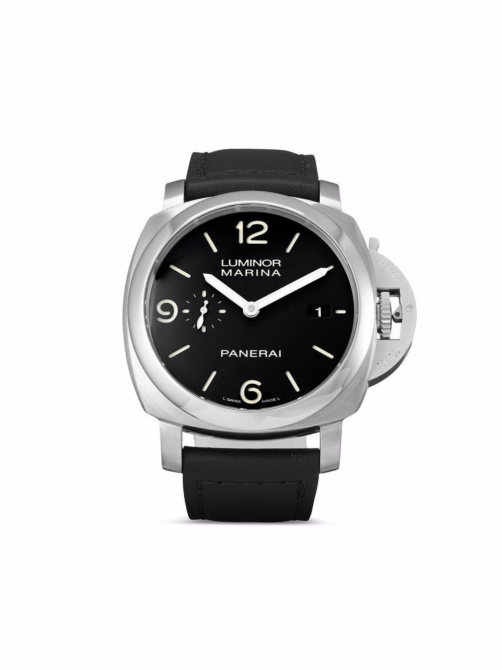 фото Panerai наручные часы luminor 1950 marina 3 days pre-owned 44 мм 2013-го года