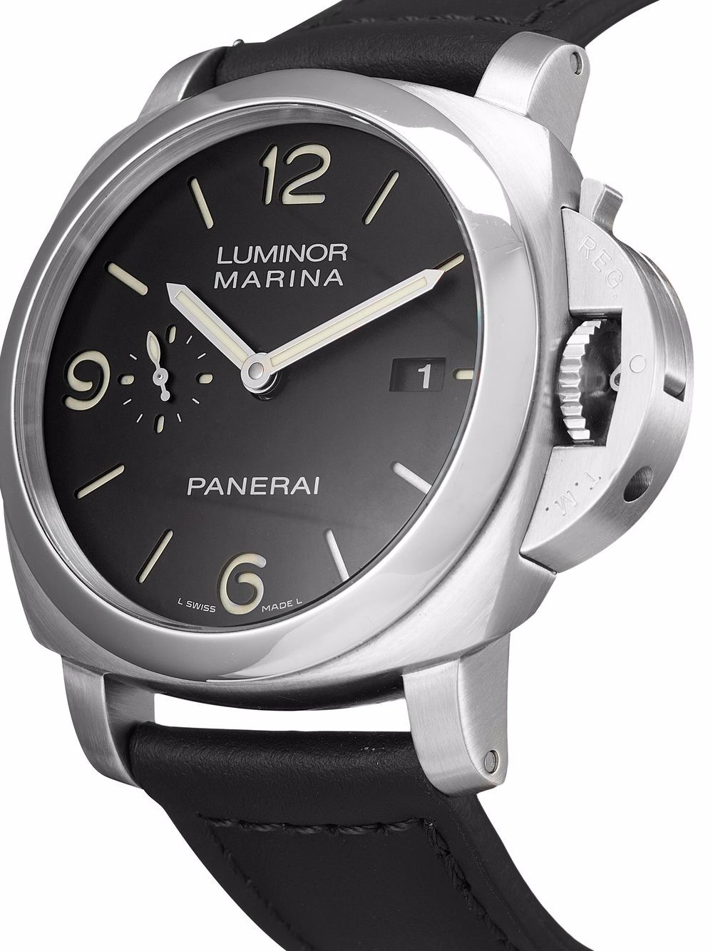 фото Panerai наручные часы luminor 1950 marina 3 days pre-owned 44 мм 2013-го года