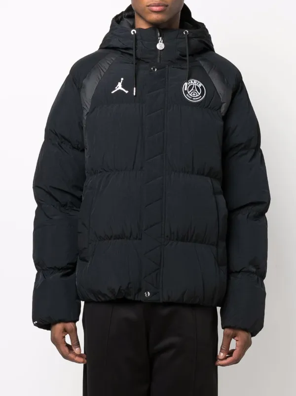 Shop Nike padded zip-up hooded jacket 