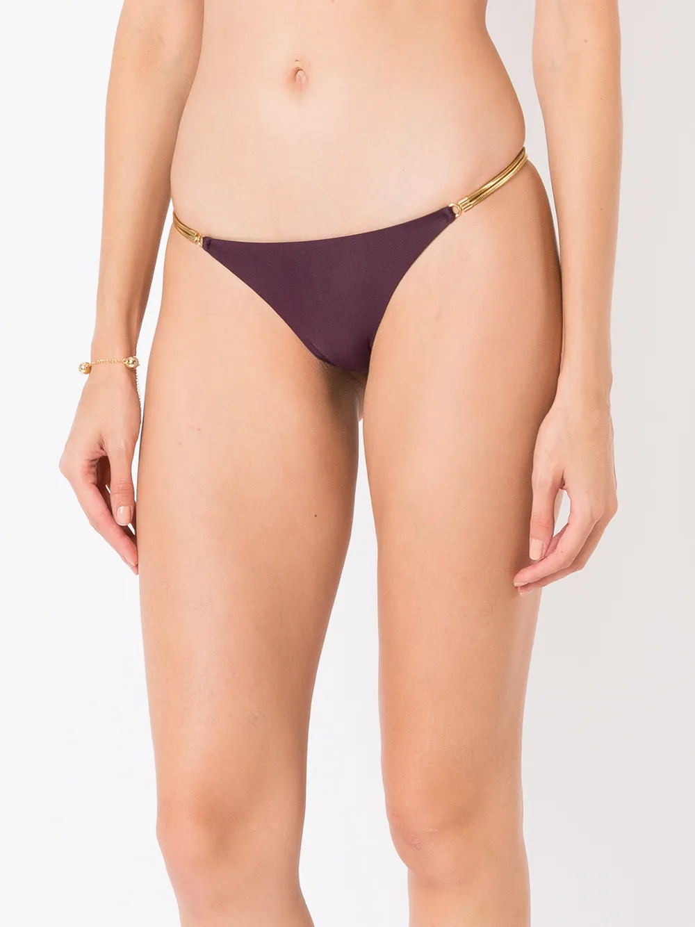 Lenny Niemeyer Chain-embellished Bikini Bottoms In Purple