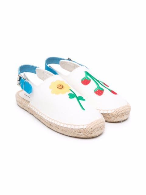 Stella McCartney Kids embroidered slingback sandals