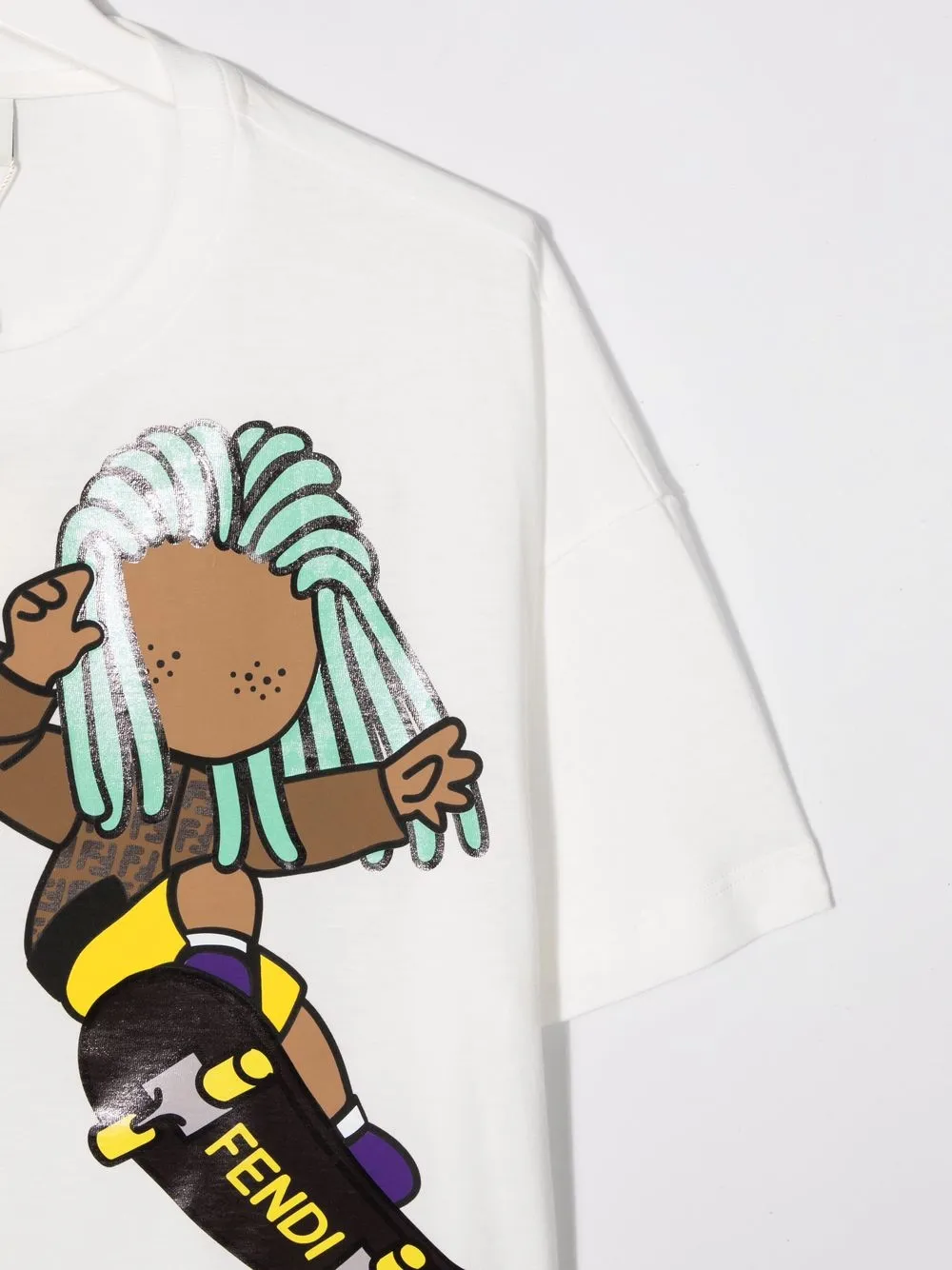 Fendi Kids T-shirt met print Wit