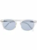 Moncler Eyewear transparent-frame sunglasses - White