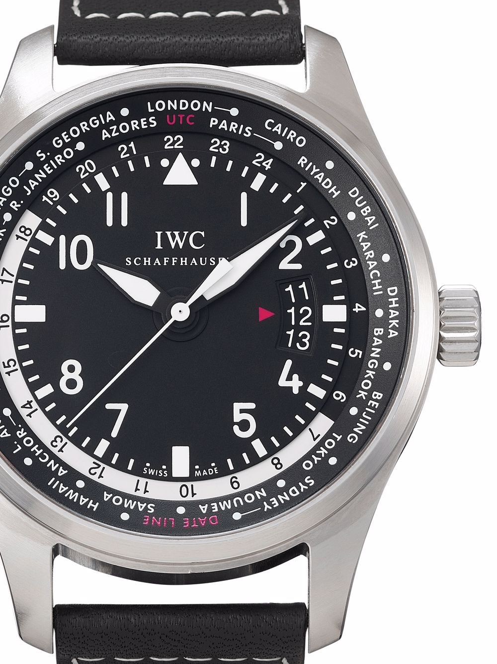 фото Iwc schaffhausen 2014 pre-owned pilot's watch worldtimer