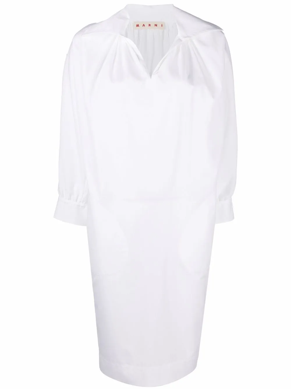 

Marni split-neck shirtdress - White