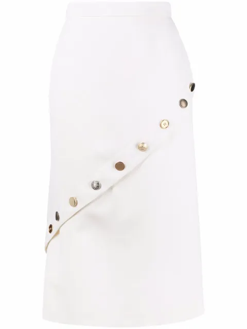 Alexander McQueen high-waisted asymmetric-hem skirt
