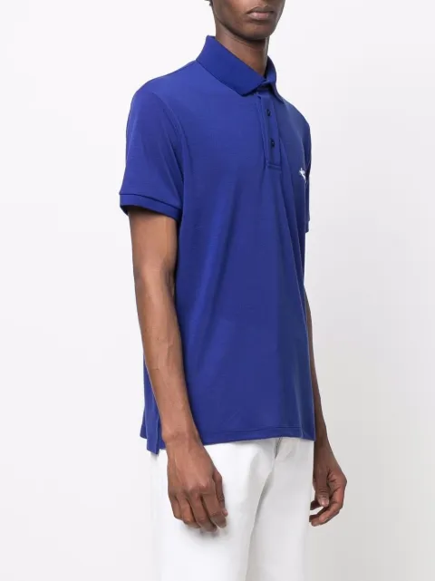 Shop ETRO logo-embroidered short-sleeve 