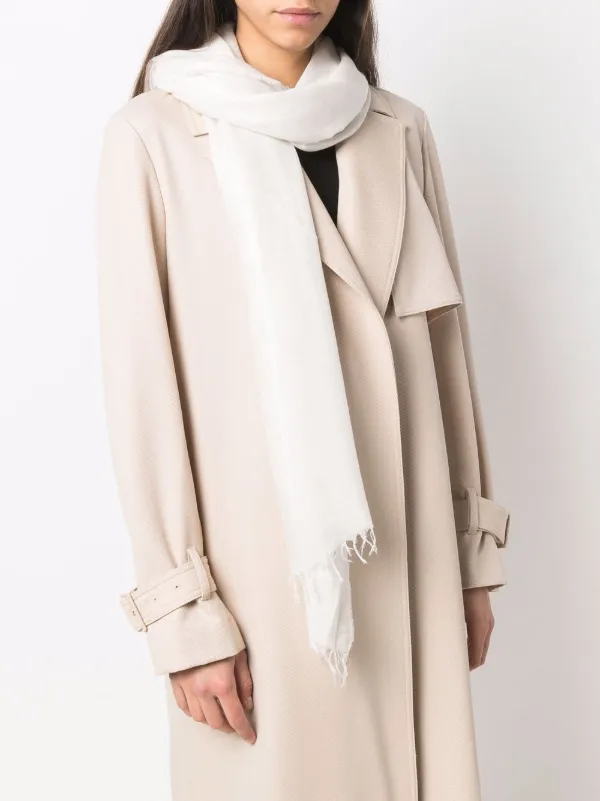 Shop Fabiana Filippi fine-knit frayed 