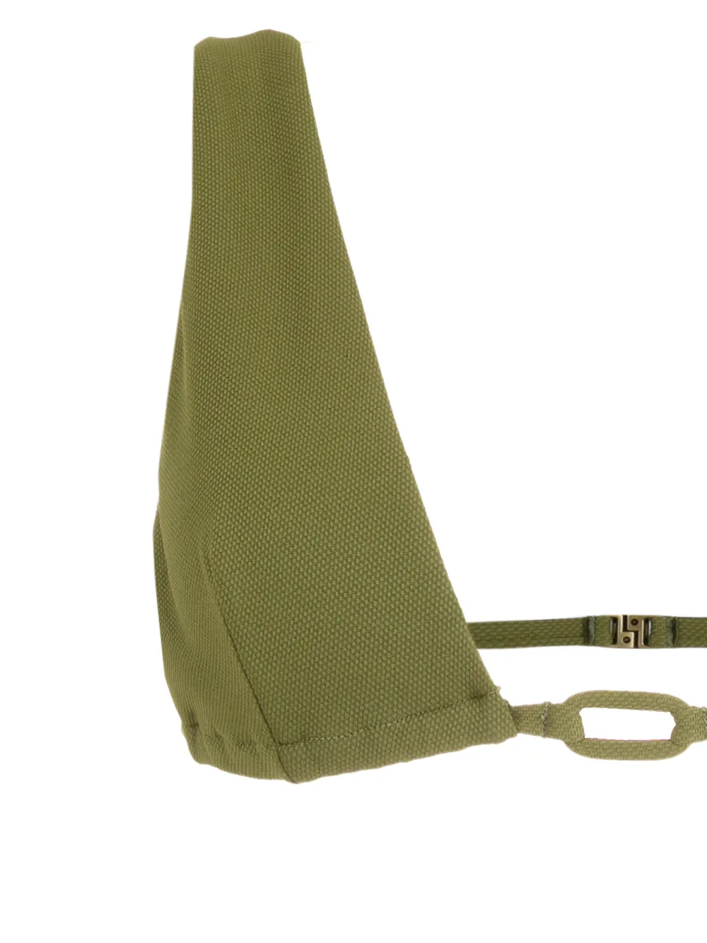 Lenny Niemeyer Ring-embellished Bikini Top In Green