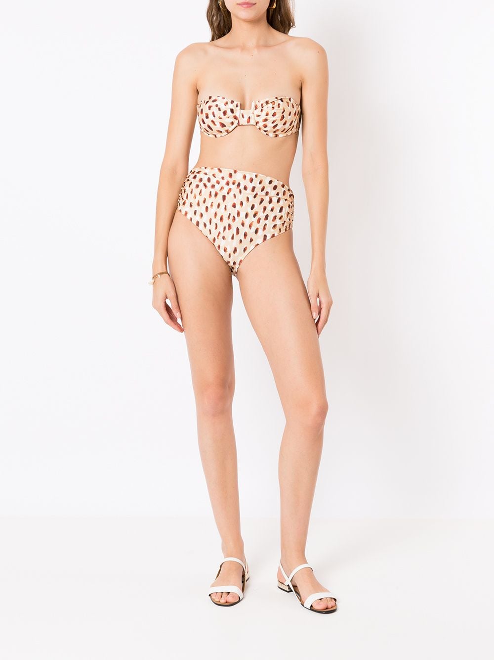 Lenny Niemeyer Bikinitop met luipaardprint - Beige